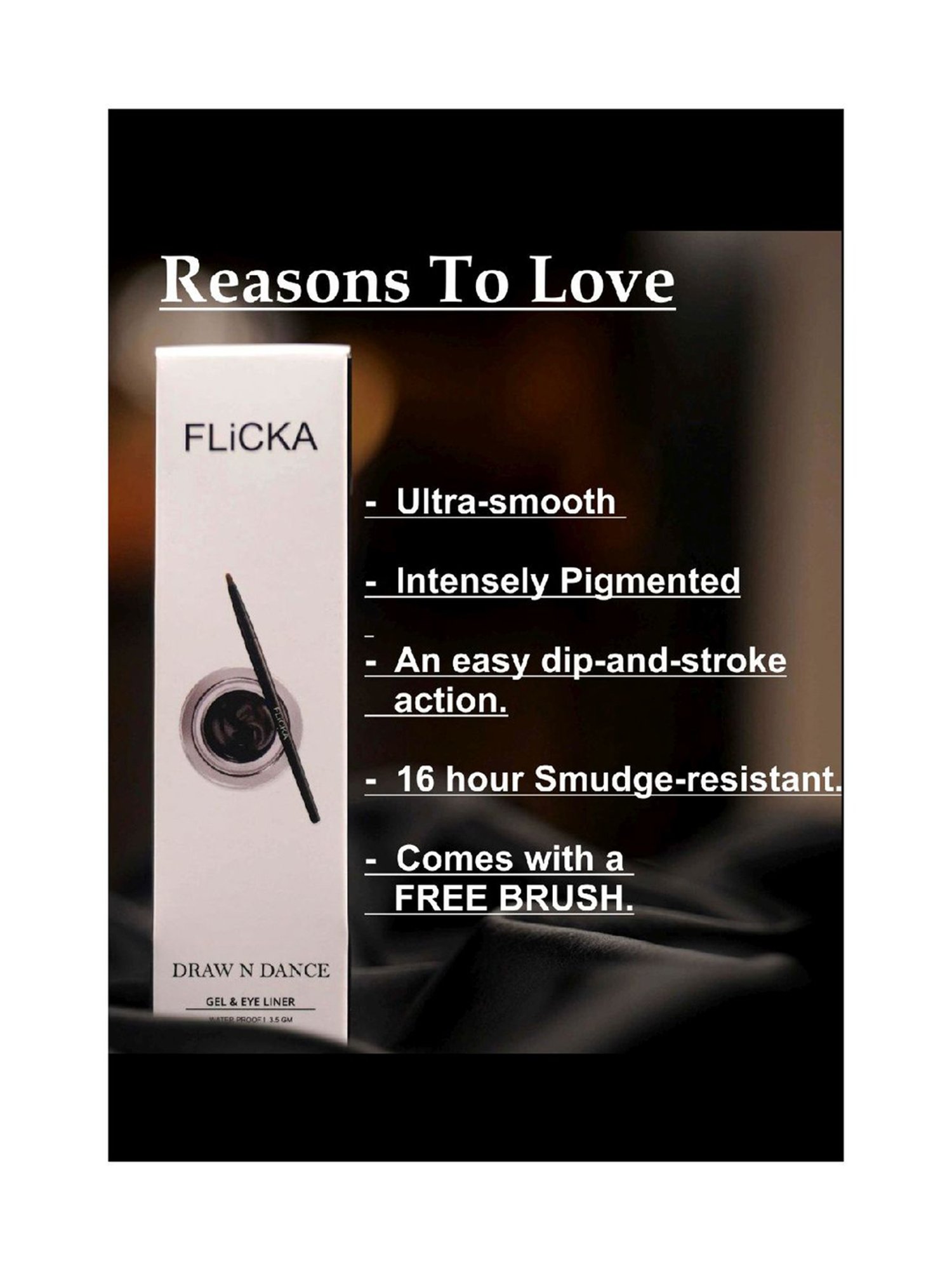 FLiCKA Draw N Dance Gel Eyeliner - 5 gm