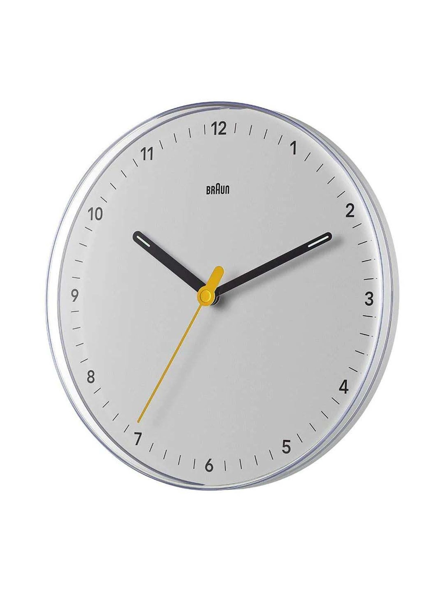 Braun White Classic Analog Wall Clock With Silent Sweeping Quartz Movement