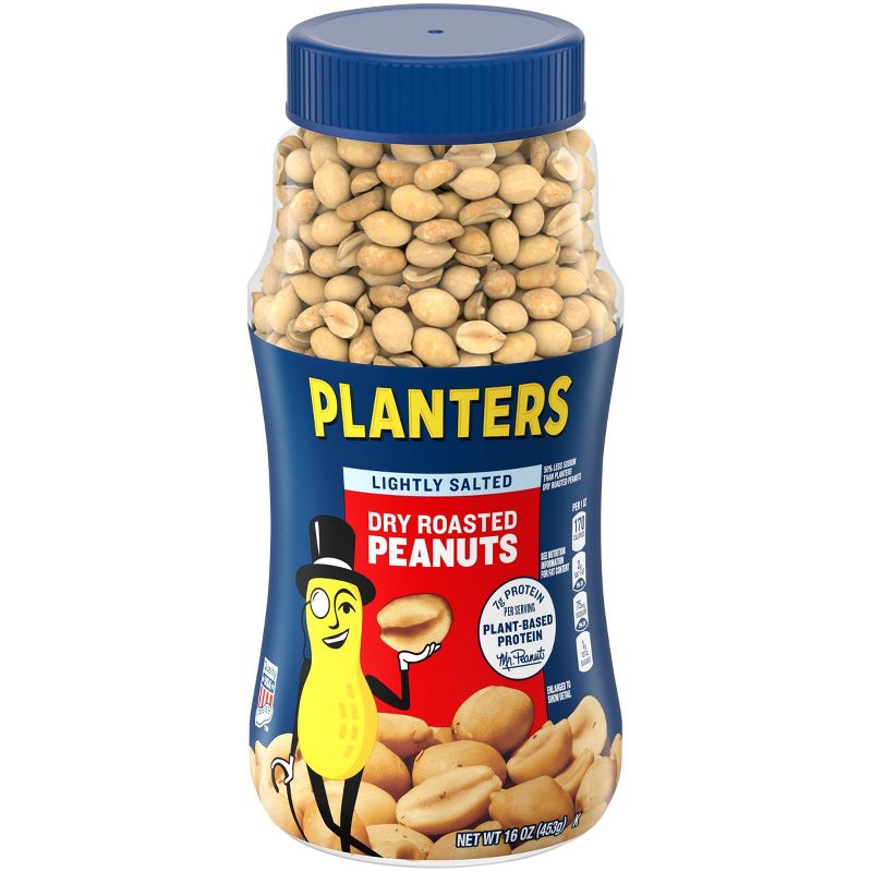 Planters Heart Healthy Lightly Salted Dry Roasted Peanuts - 16oz