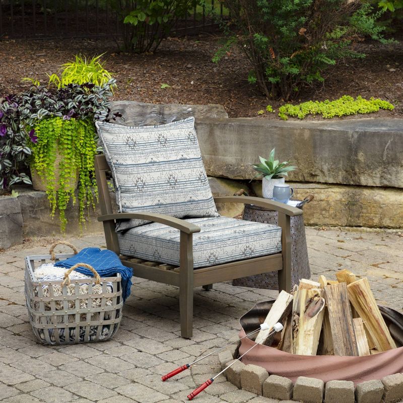 Carmen Southwest Outdoor Cushion Set Gray - Arden Selections