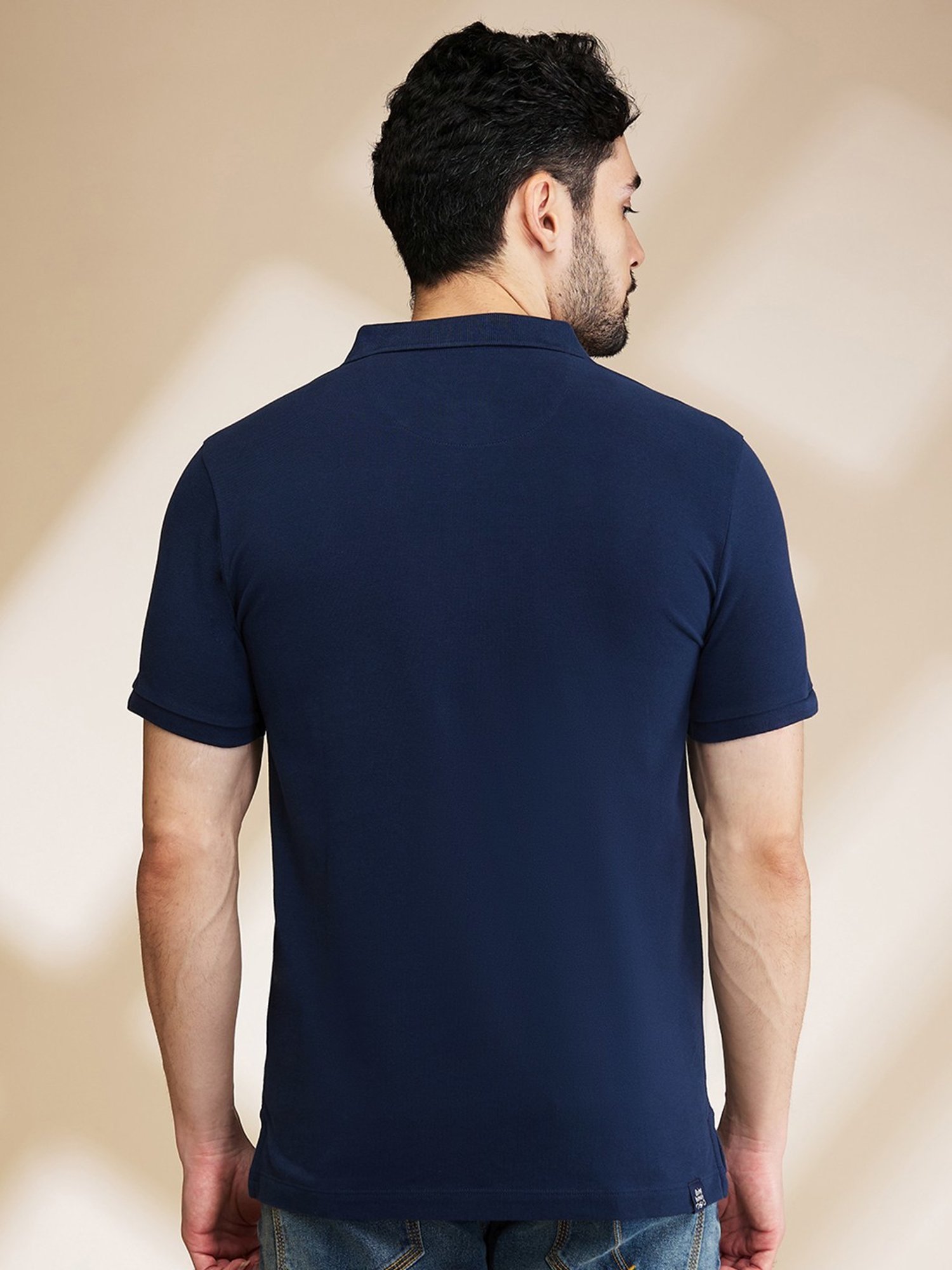 Being Human Navy Regular Fit Polo T-Shirt