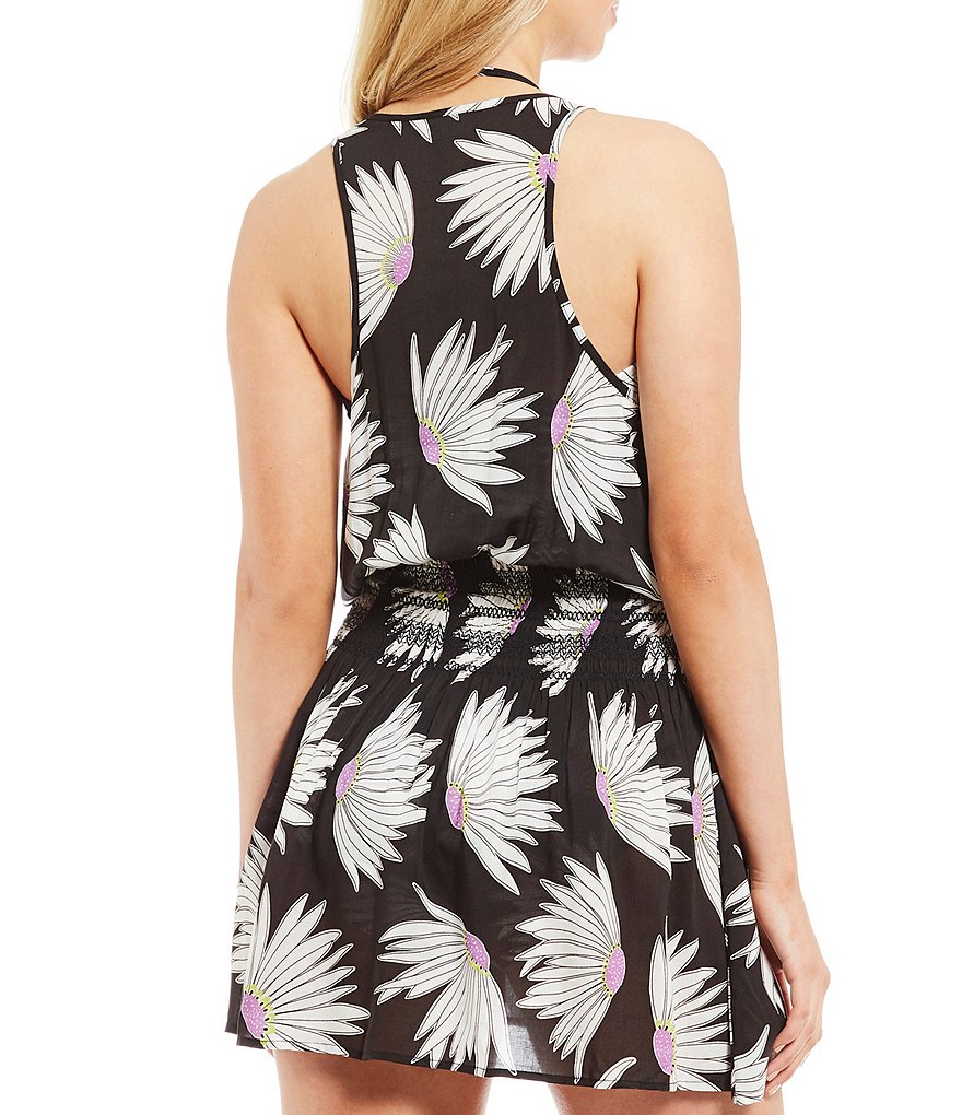 Becca by Rebecca Virtue Beach Date Hooded V-Neck Sleeveless Swim Cover Up Dress