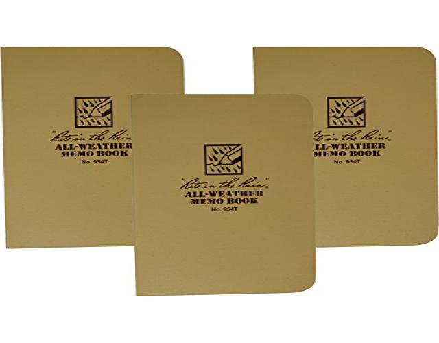 RITE IN THE RAIN 954T All Weather Memo Book,Univ,3-1/2 x 5 in.