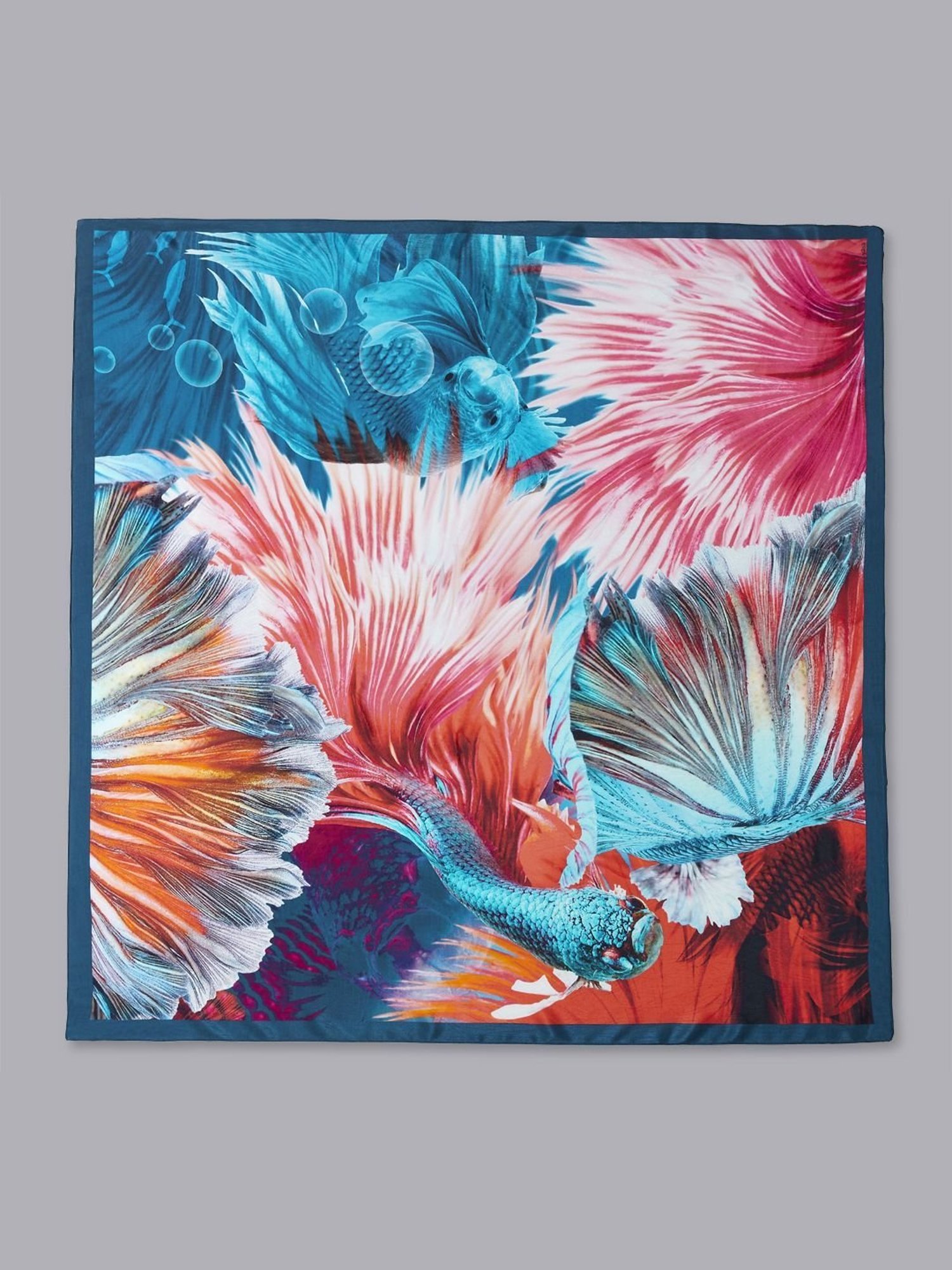 Navyasa by liva Blue & Orange Printed Scarf