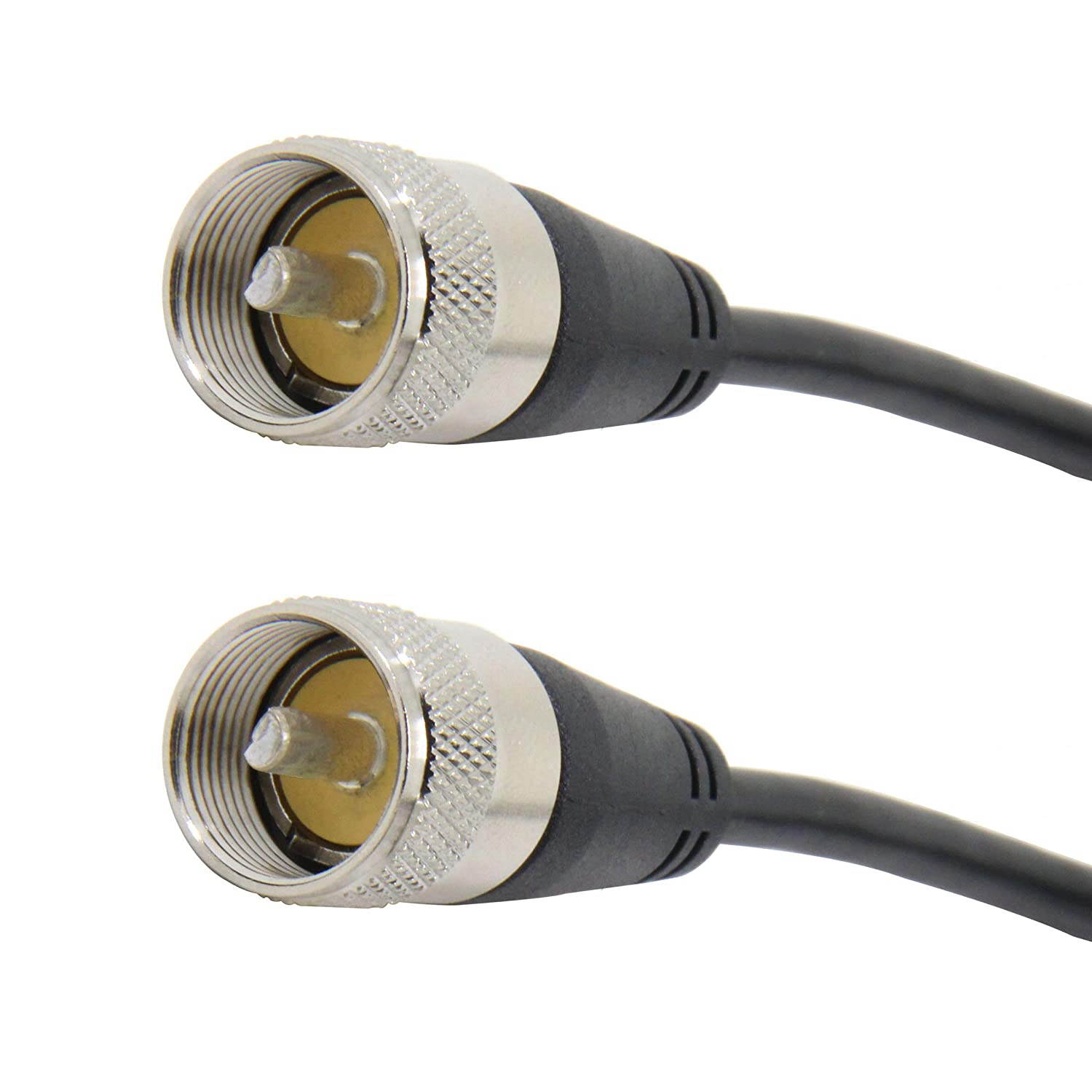 CB Radio Coax Cable 18ft, Ancable 50 Ohm Low Loss RG58 Coax Jumpers, UHF Male to Male PL-259 CB Ham Antenna Cable