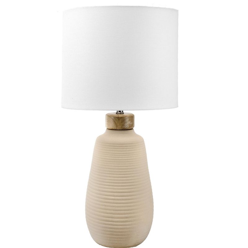 nuLOOM Rockford Ceramic 31" Table Lamp Lighting - Beige 31" H x 15" W x 15"D