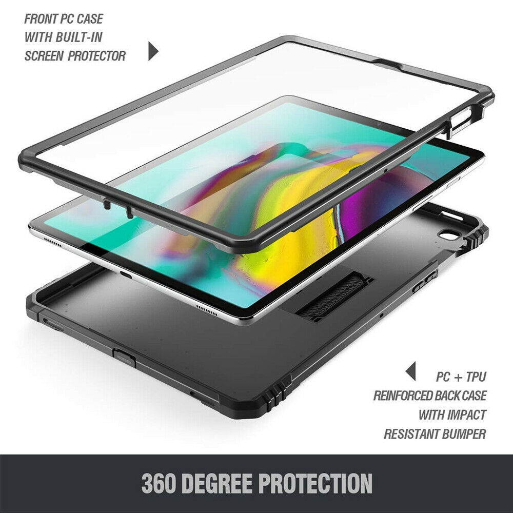 Case For Galaxy Tab S5E 2019 SM-T720/T725 [Drop Protective] Hard Cover Black