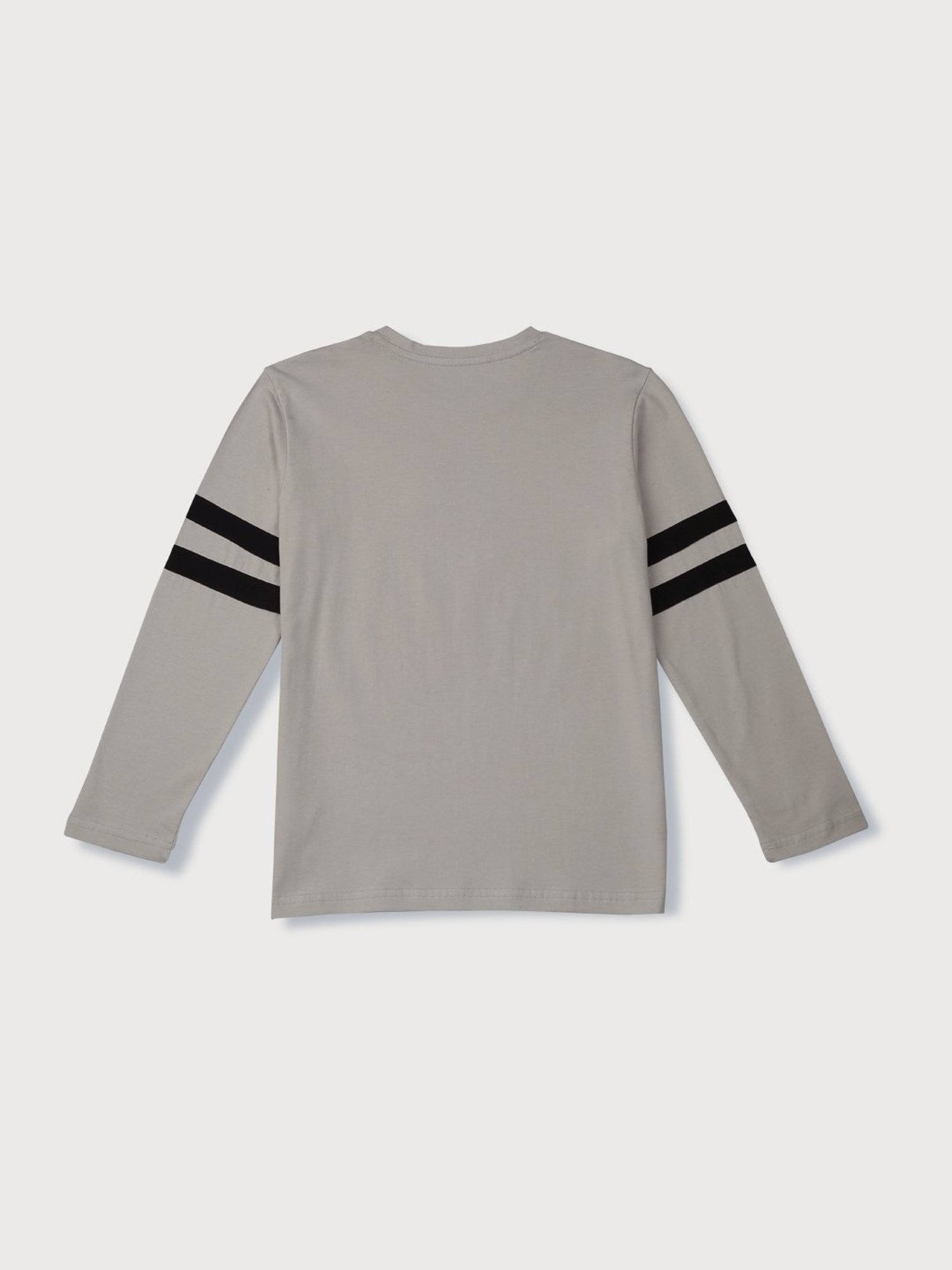 Palm Tree Kids Grey Printed Full Sleeves T-Shirt