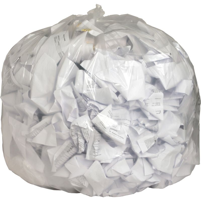Genuine Joe Trash Can Liners 56 Gallon .8Mil 43"x48" 100/CT Clear 01016