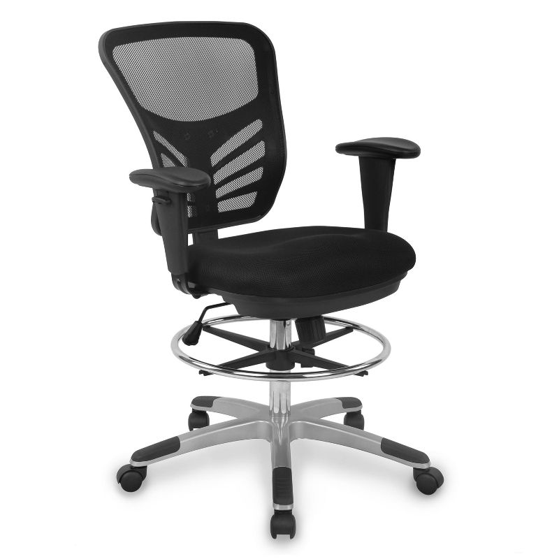 Mission Drafting Chair Black - Poly & Bark