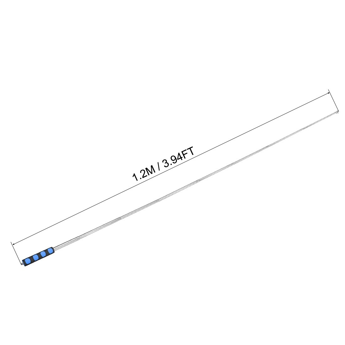 3.94ft/1.2M Telescopic Handheld Flagpoles Stainless Steel Guide Flag Pole Sponge Handle Teaching Pointer for Tour Guides and Teachers Blue