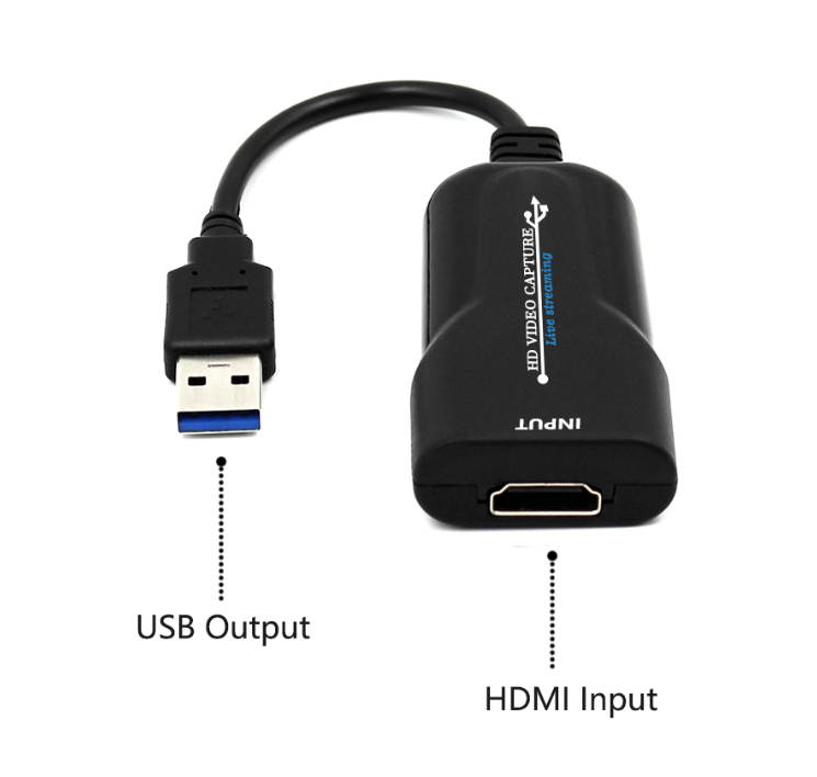 Wiistar Audio Video Capture Cards HDMI to USB 1080p USB 2.0 Record via DSLR Camcorder Action Cam for High Definition Acquisition, Live Broadcasting