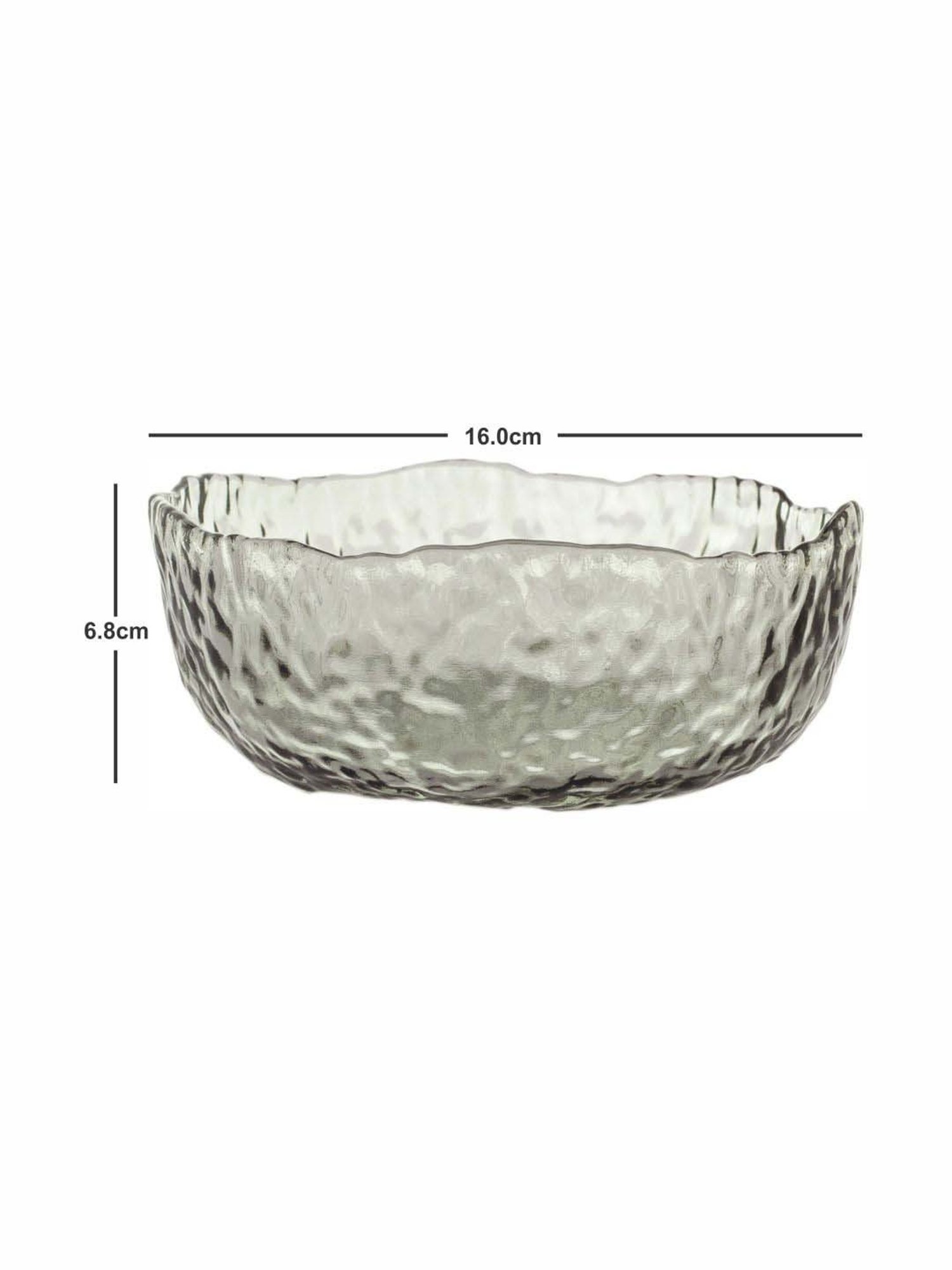 Goodhomes Transparent Glass Serving Bowls (0.7 L) - Set of 3