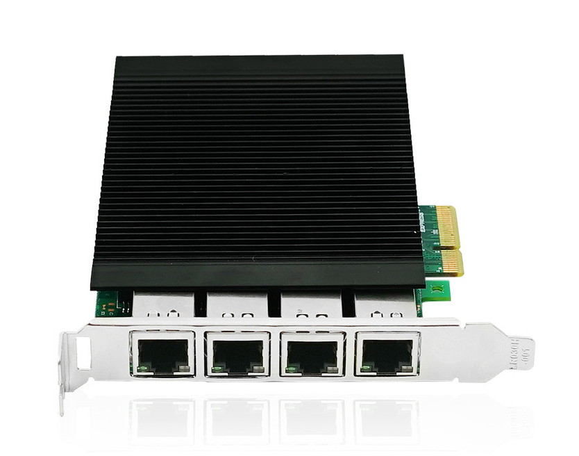 KINGZONE PCI E Gigabit Four Port Network Card High Speed Ethernet Industrial Desktop Computer With Built-In Intel I350 Chip