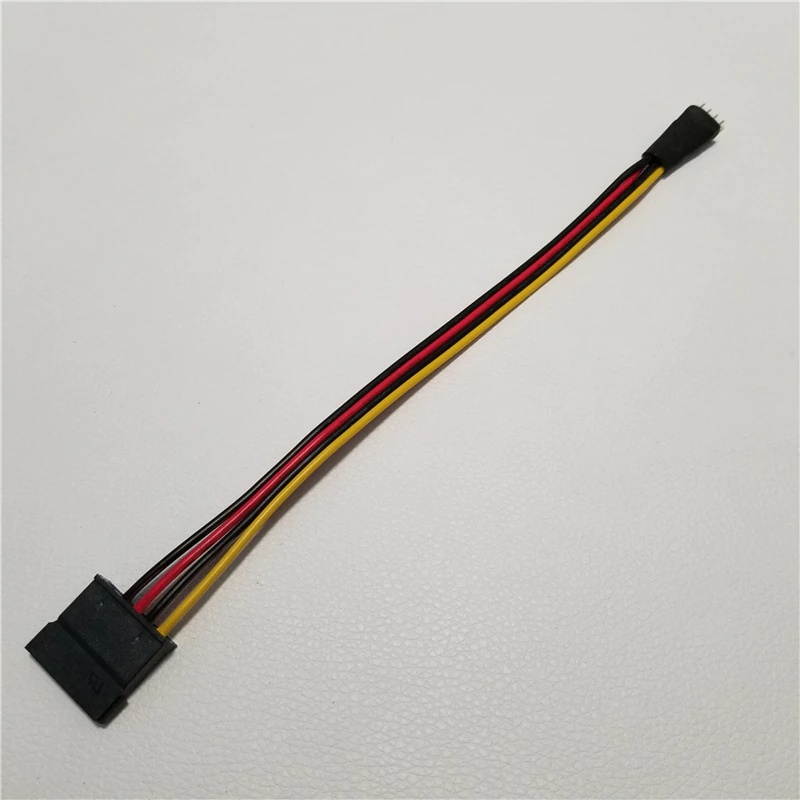 4Pin FDD Floppy Male to 15Pin SATA Female Adapter Converter Hard Drive Power Cable 20cm