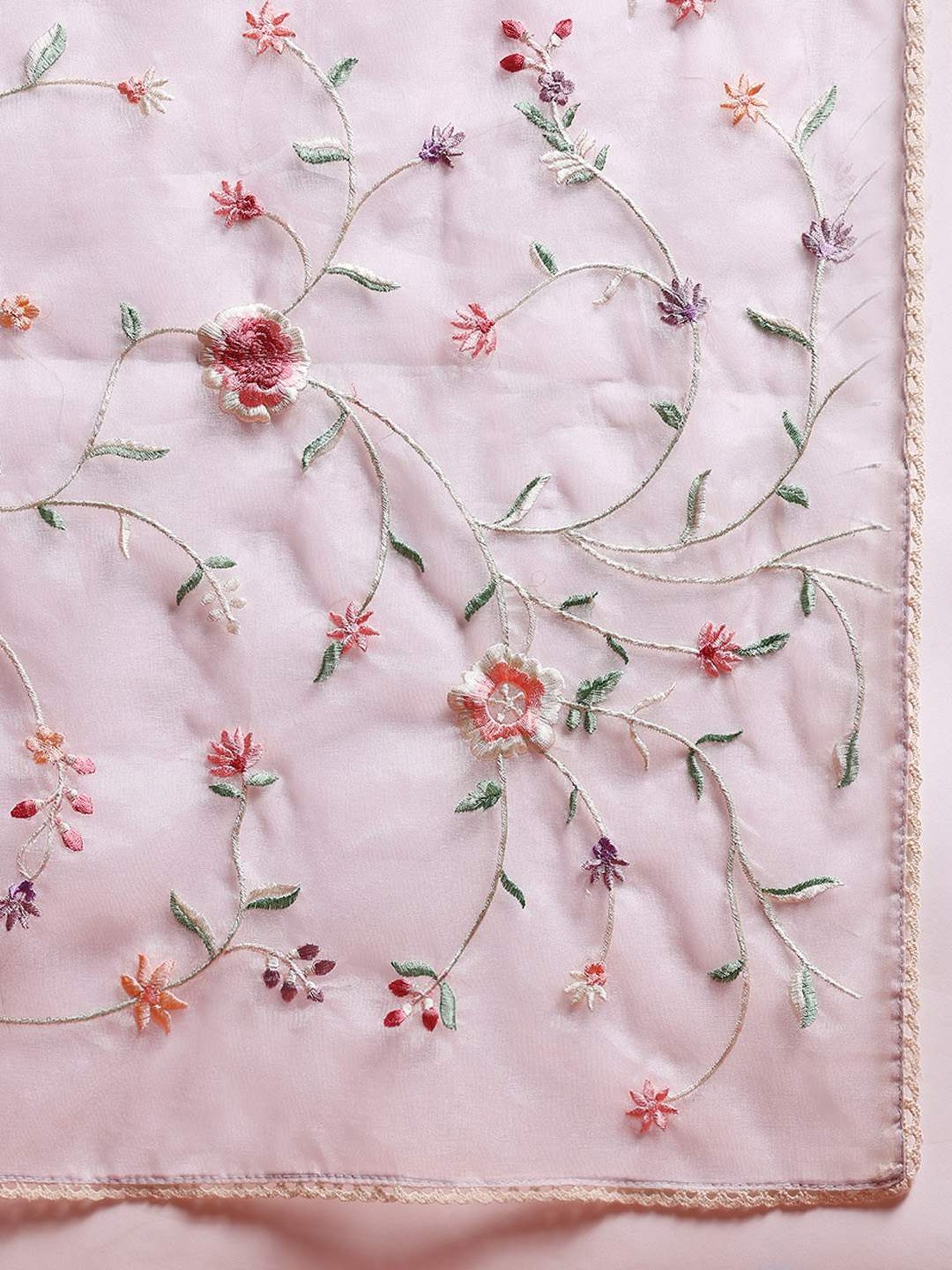 Vaamsi Purple Embroidered Kurta Pant Set With Dupatta