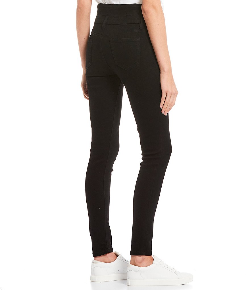 YMI Jeanswear High Rise Triple Button Stacked Skinny Jeans