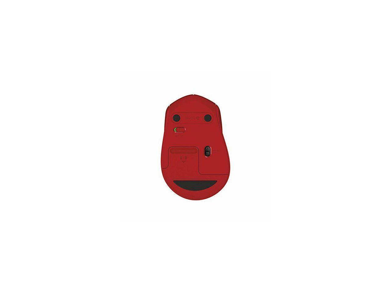 Logitech M280 2.4GHz 3-keys 1000DPI Wireless Optical Mouse, Wireless Range: 10m  - Red