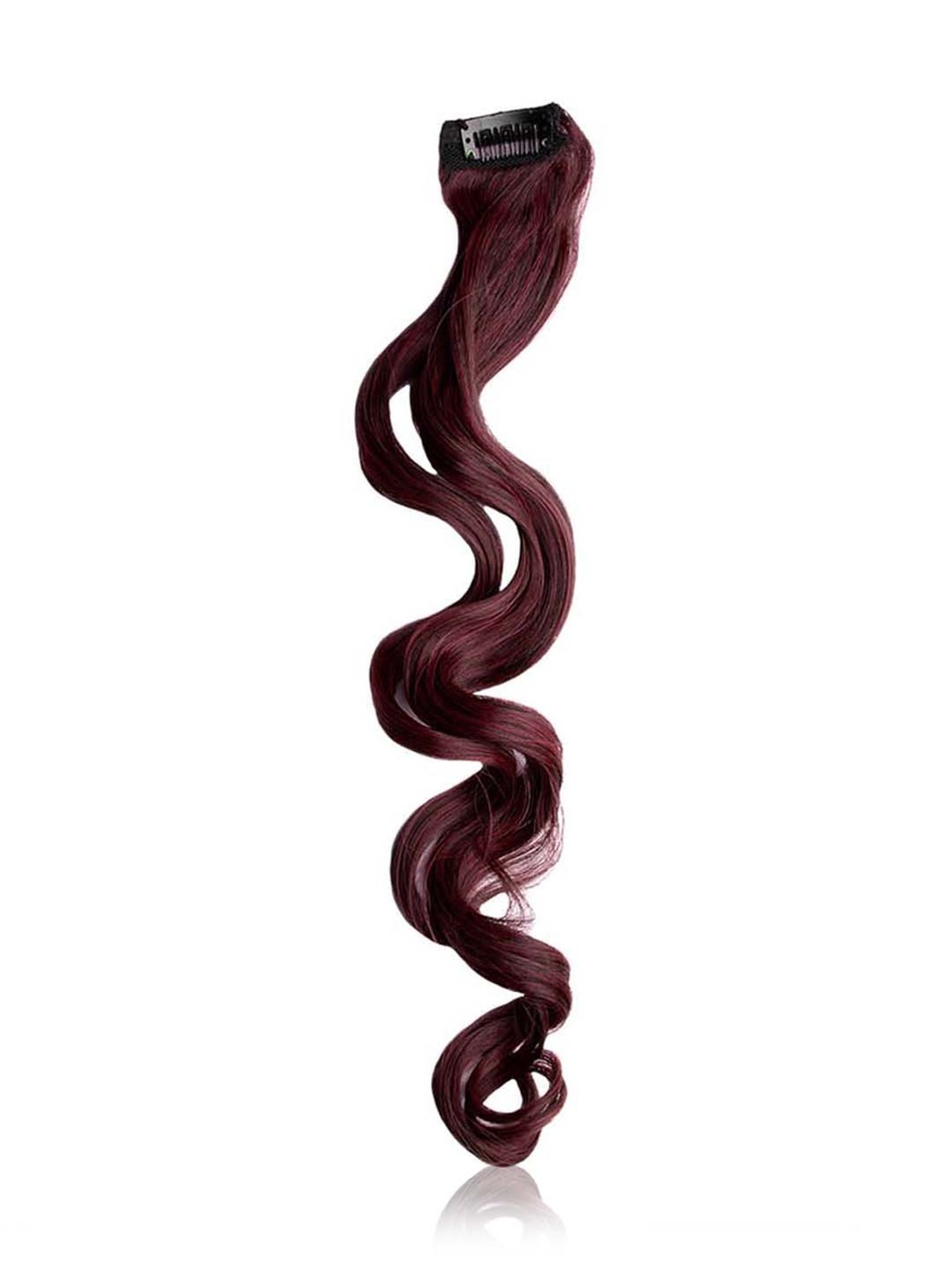 Streak Street Red Wine Burgundy Curly Clip-On Strands