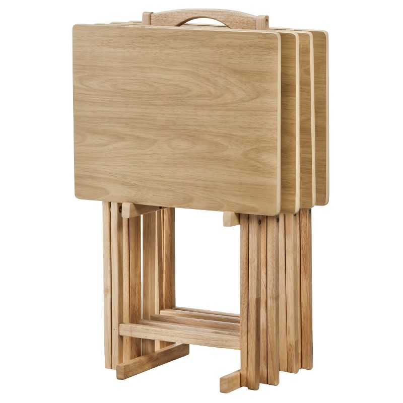 5pc Tray Table Set White - Flora Home