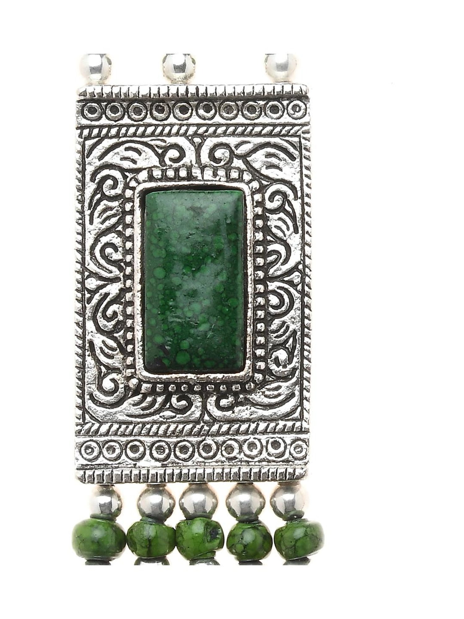Imli Street Green & Silver Necklace