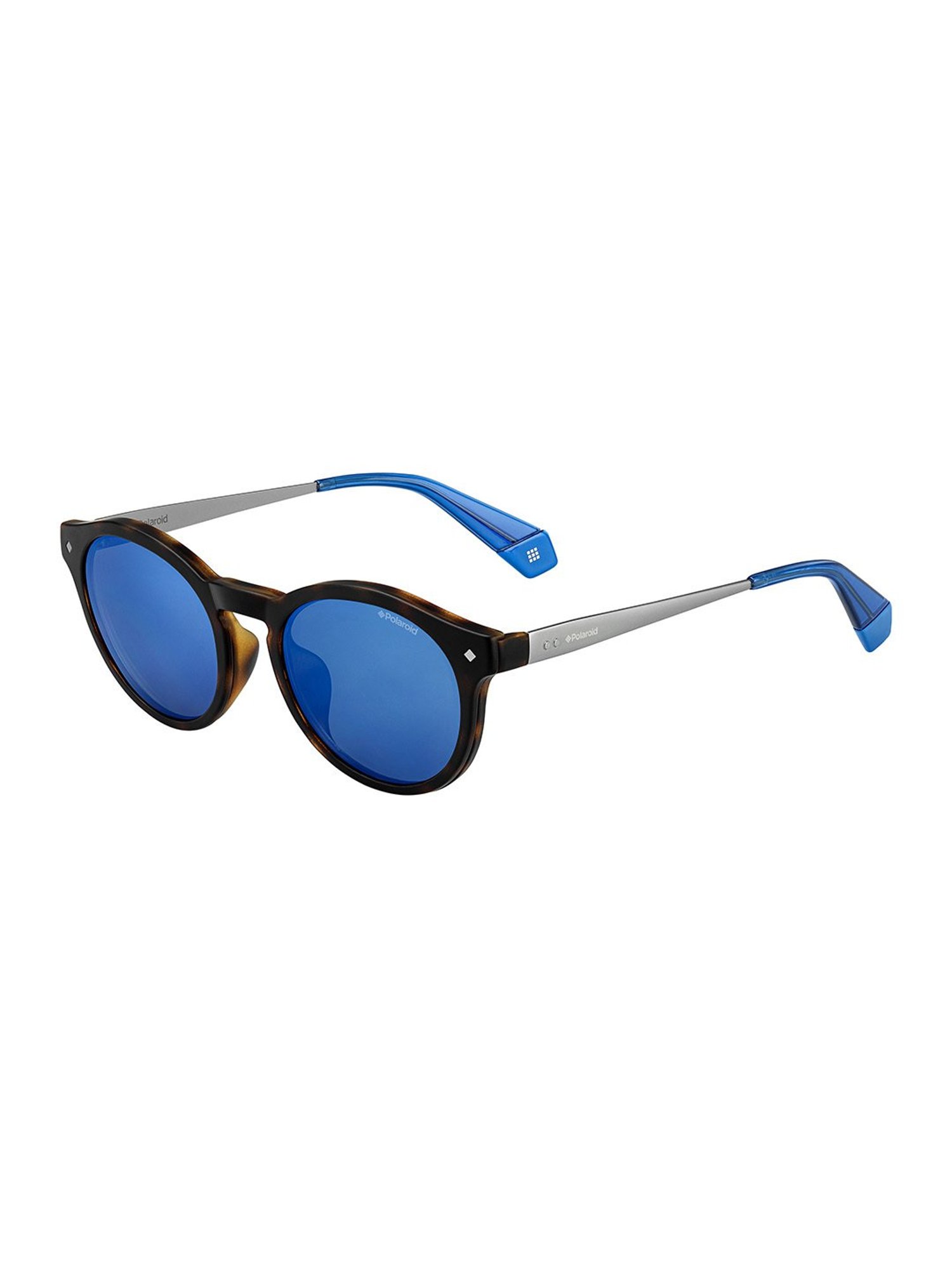 Polaroid Blue Round Unisex Sunglasses
