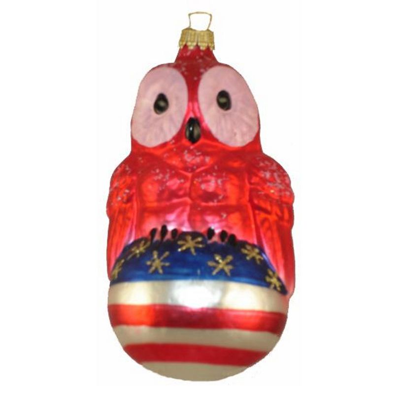 Larry Fraga Bicentennial Owl Christmas Ornament  -  Tree Ornaments