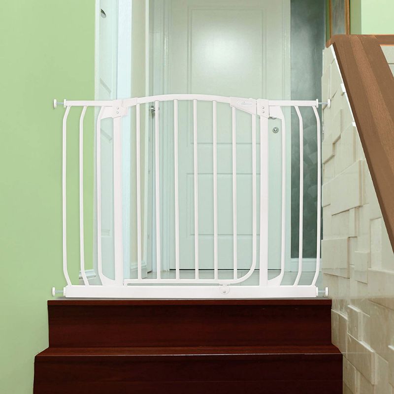 Dreambaby L798W Chelsea 38 to 46 Inch Wide Auto-Close Baby & Pet Wall to Wall Safety Gate w/ Stay Open Feature for Doors, Stairs, and Hallways, White