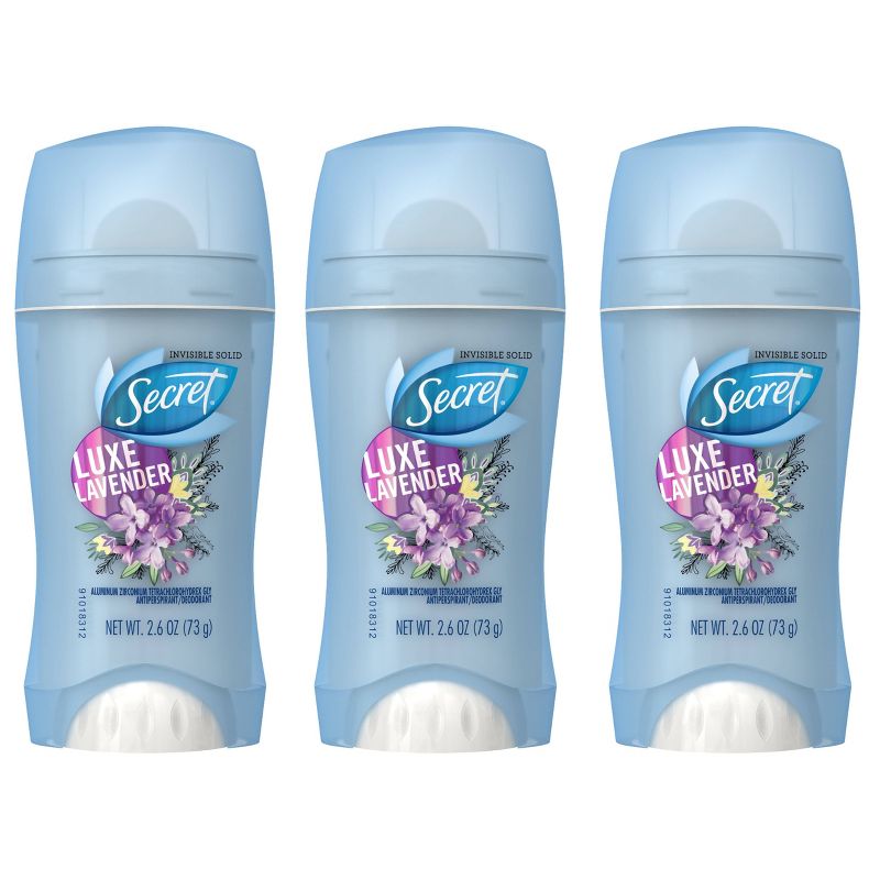 Secret Fresh Lavender Antiperspirant Deodorant Invisible Solid - 2.6oz/3pk