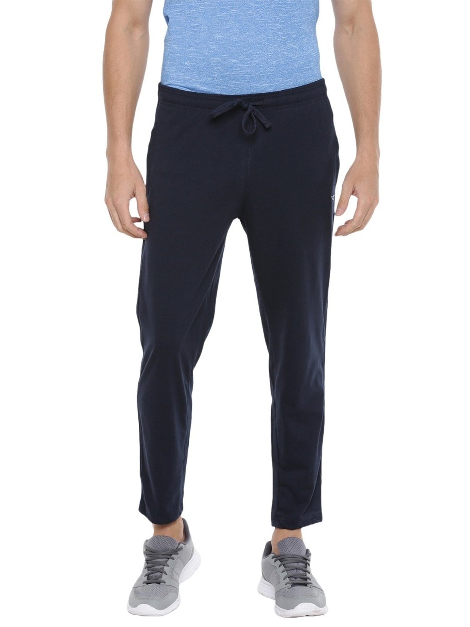 Force NXT Navy Cotton Regular Fit Trackpants