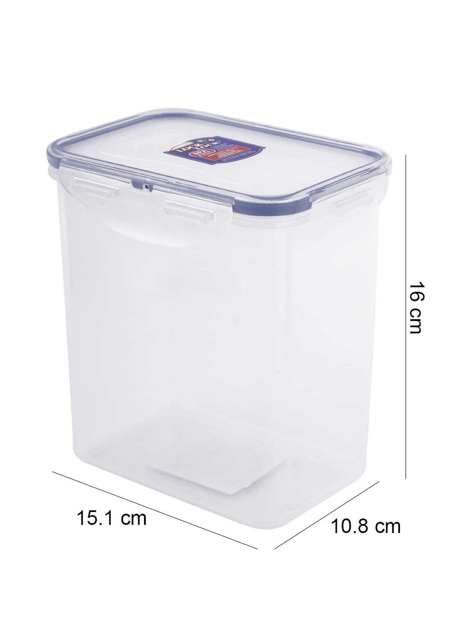 Lock & Lock Transparent Plastic Airtight Food Storage Containers - Set of 3