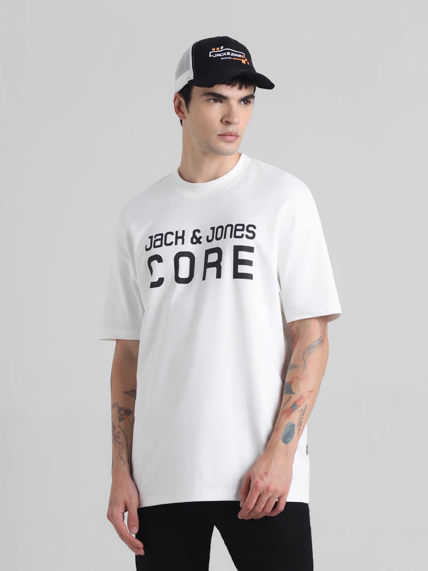 Produkt By Jack & Jones Cloud Dancer Cotton Boxy Fit Printed T-Shirt