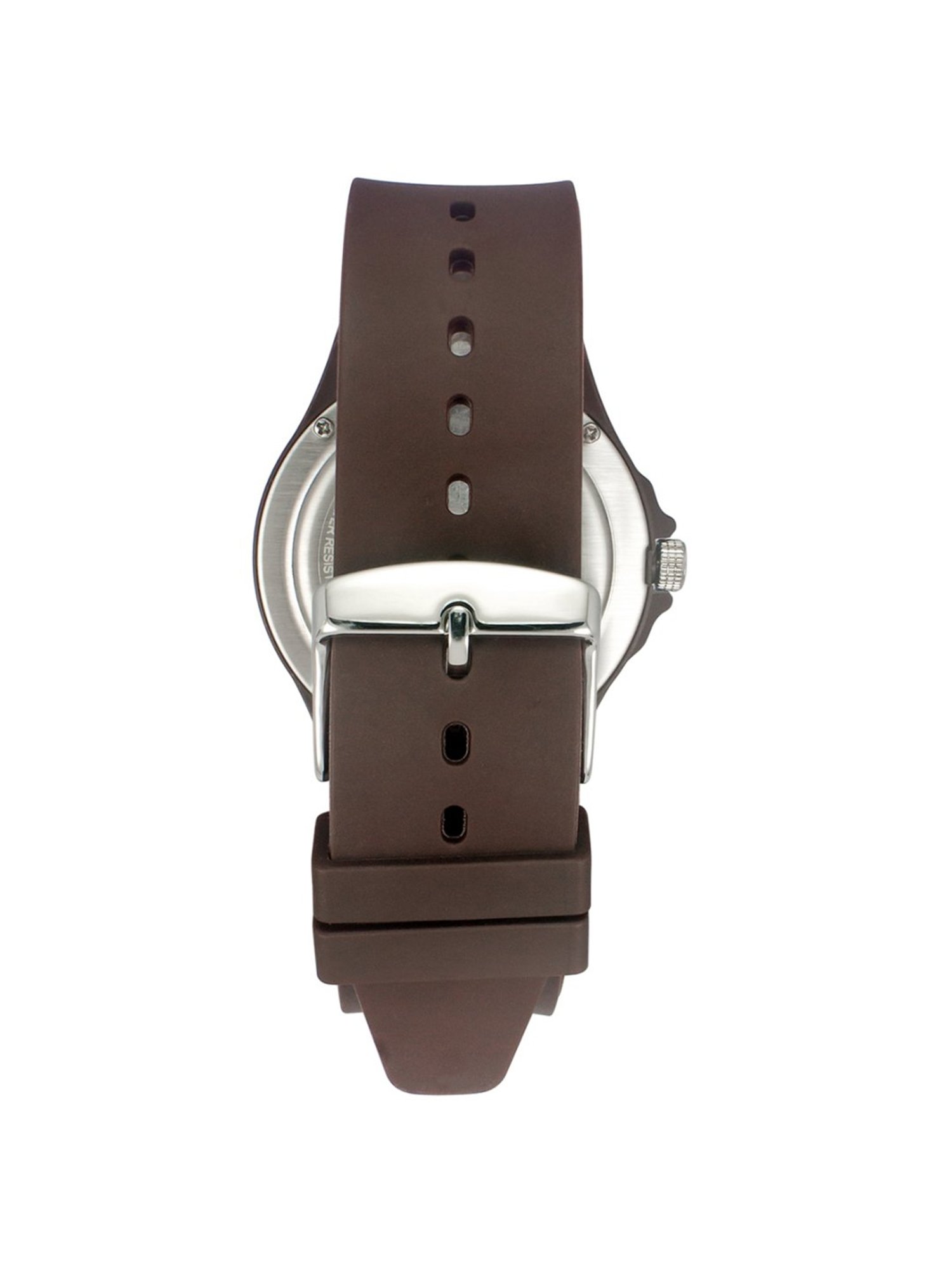 Helix By Timex Black/Brown Round Dial Analog Silicone Men Watch - TW033HG19