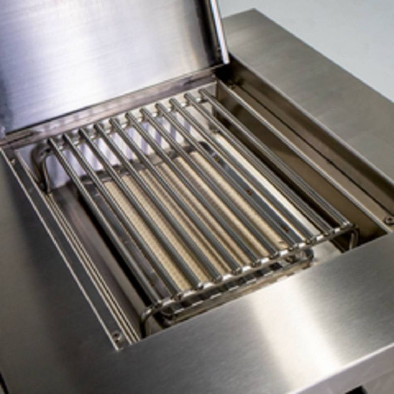 TYTUS 4-Burner Ash Stacked Stone Gas Grill Island TI-404-MGG-LP Slate