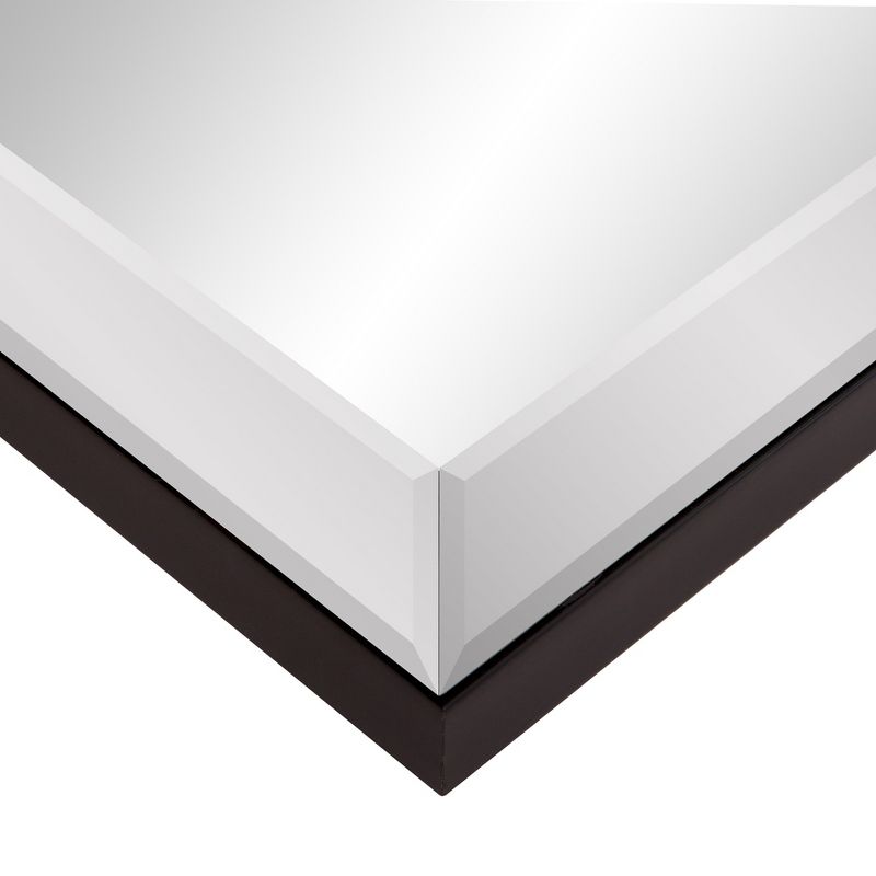 16"x24" Mirror Framed Beveled Wall Accent Mirror Silver - Gallery Solutions