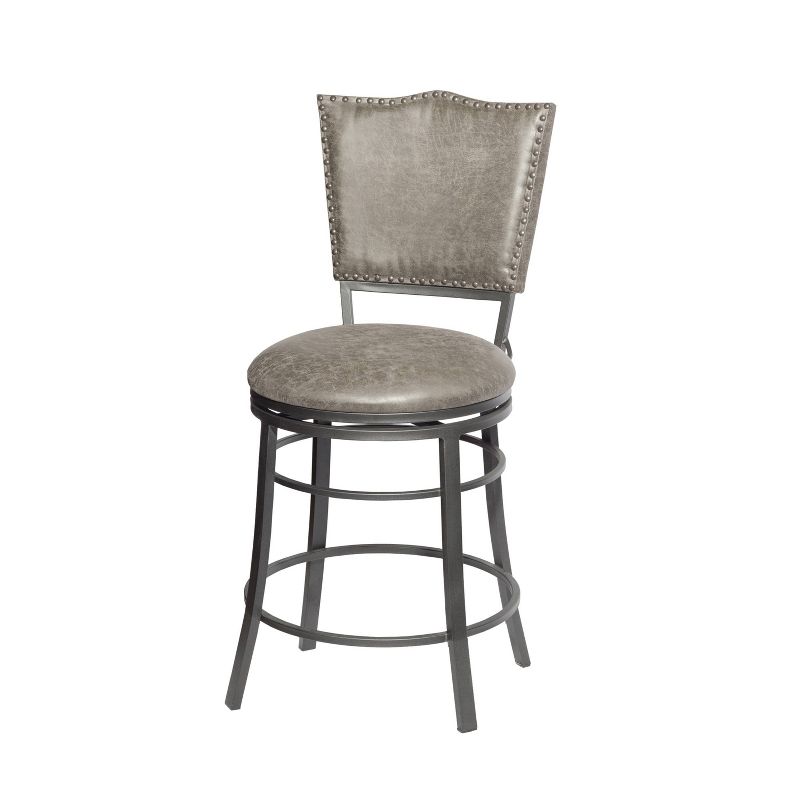 24" Sari Swivel Counter Height Barstool Brown - Steve Silver