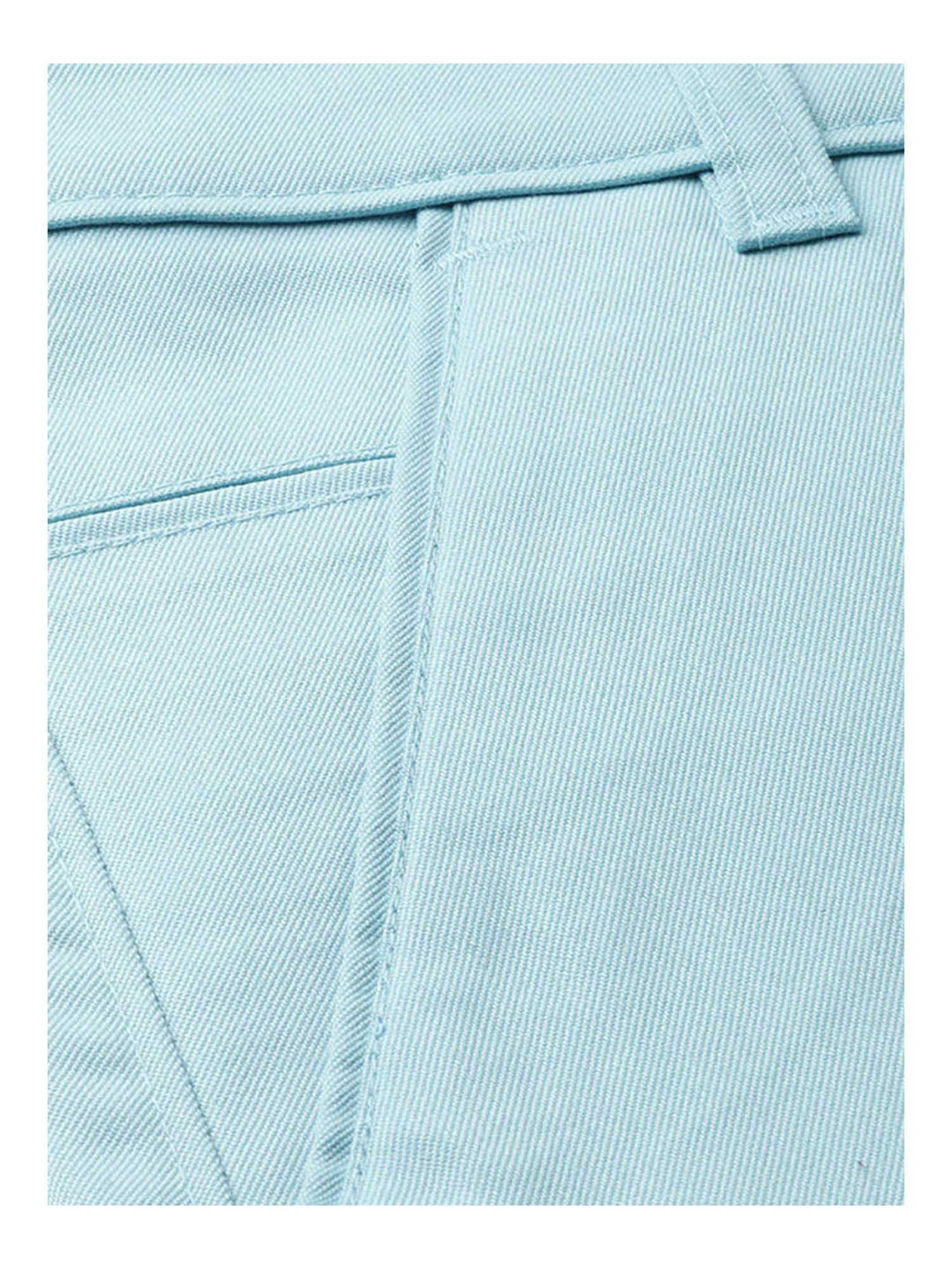 Sojanya Sky Blue Regular Slim Fit Trousers