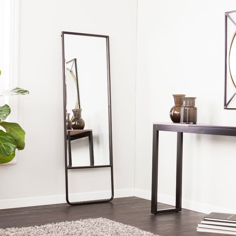 62" x 20" Lewis Leaning Floor Mirror Black - Holly & Martin
