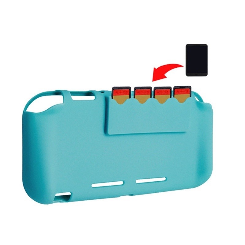 Matte Soft TPU Shell Protection Case Replacement for Nintendo Switch Lite Cover Skin Accessories with 4x Game Card Slots