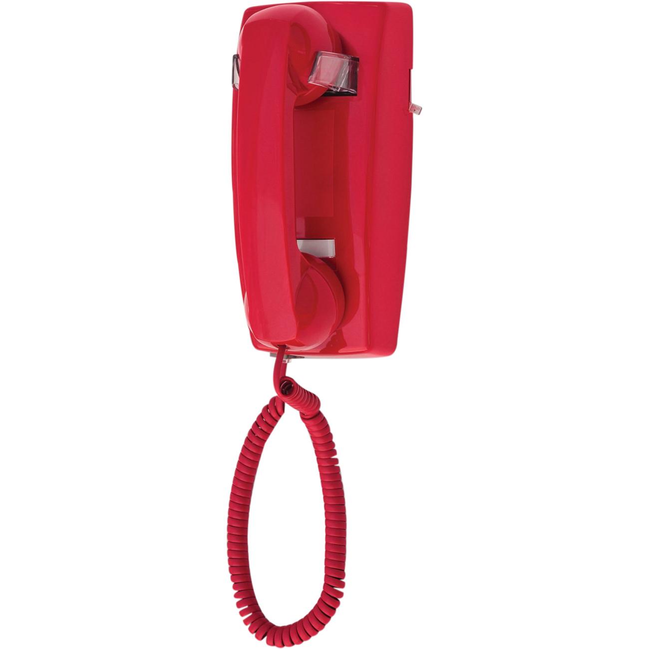 ITT 2554NDL-RD 255447VBANDL  NO DIAL WALL RED