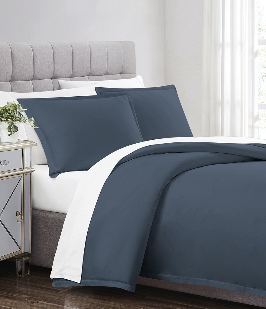 Charisma 310 Thread Count Cotton Classic Solid Duvet Cover Mini Set