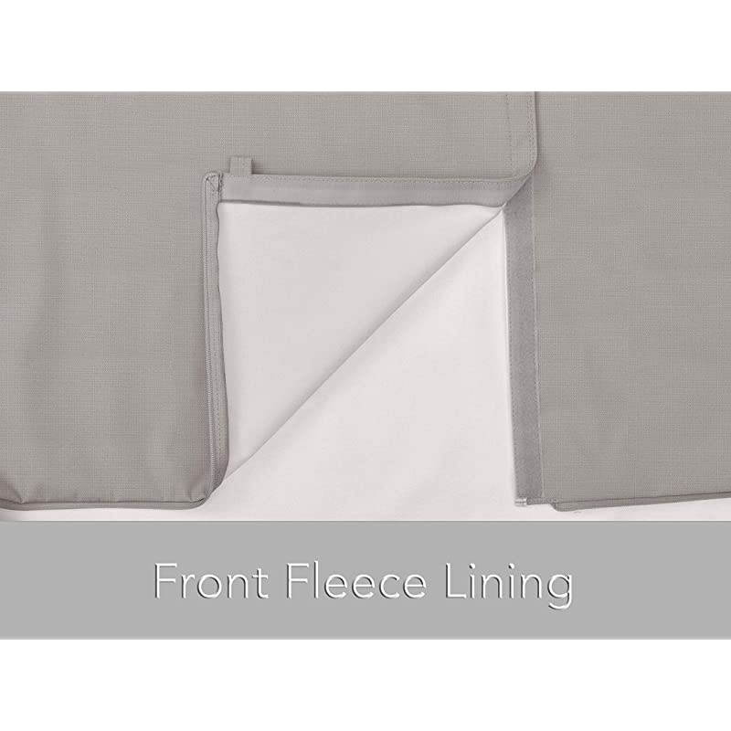 Outdoor TV Cover Fits 18 to 21 Inch TVs Ultima 600 Denier Fade Resistant Polyester Full Coverage Interior Fleece Lining Water Resistant Ripstop Grey