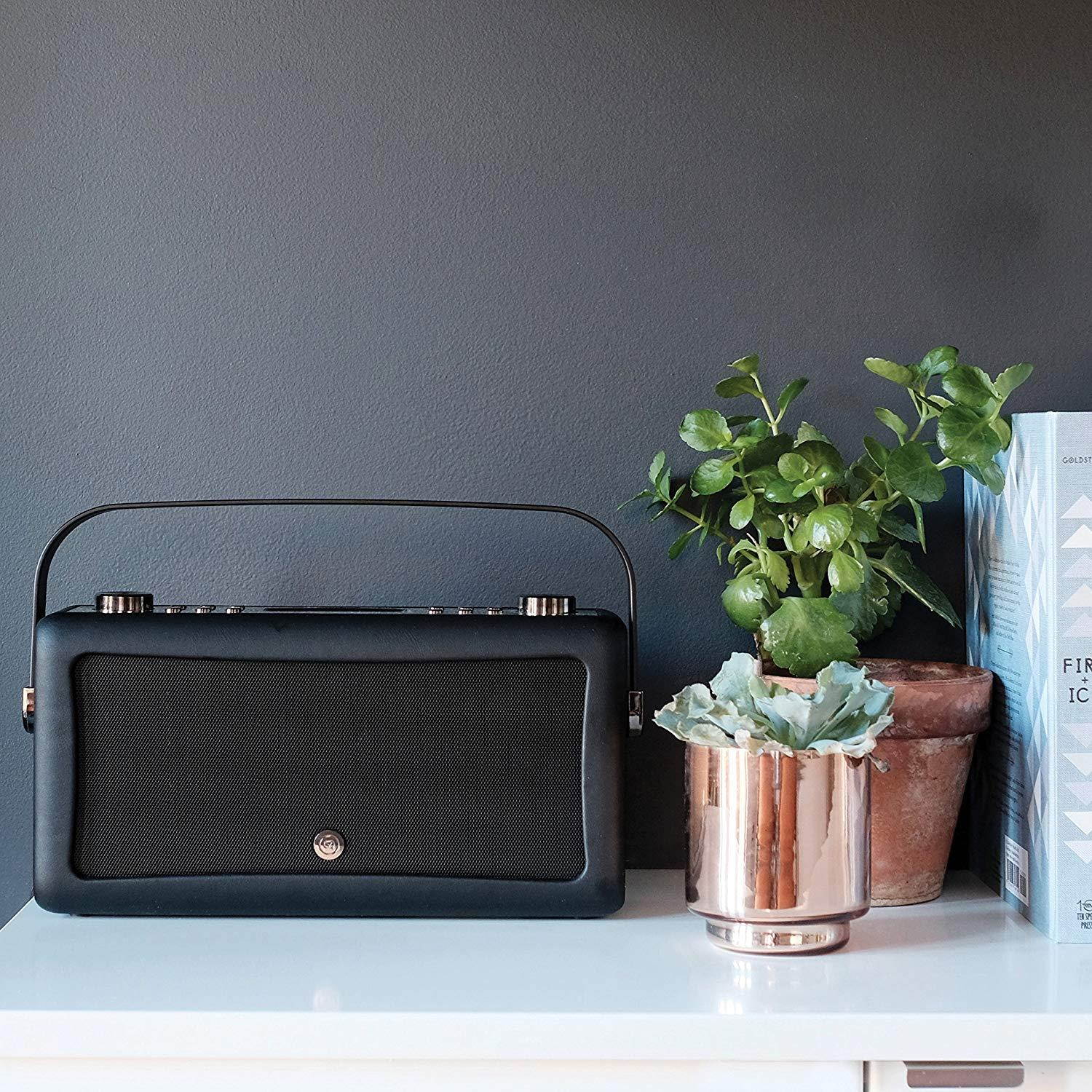 VQ Hepburn Mk II HD Digital Radio with FM, Bluetooth & Alarm Clock &ndash; Black