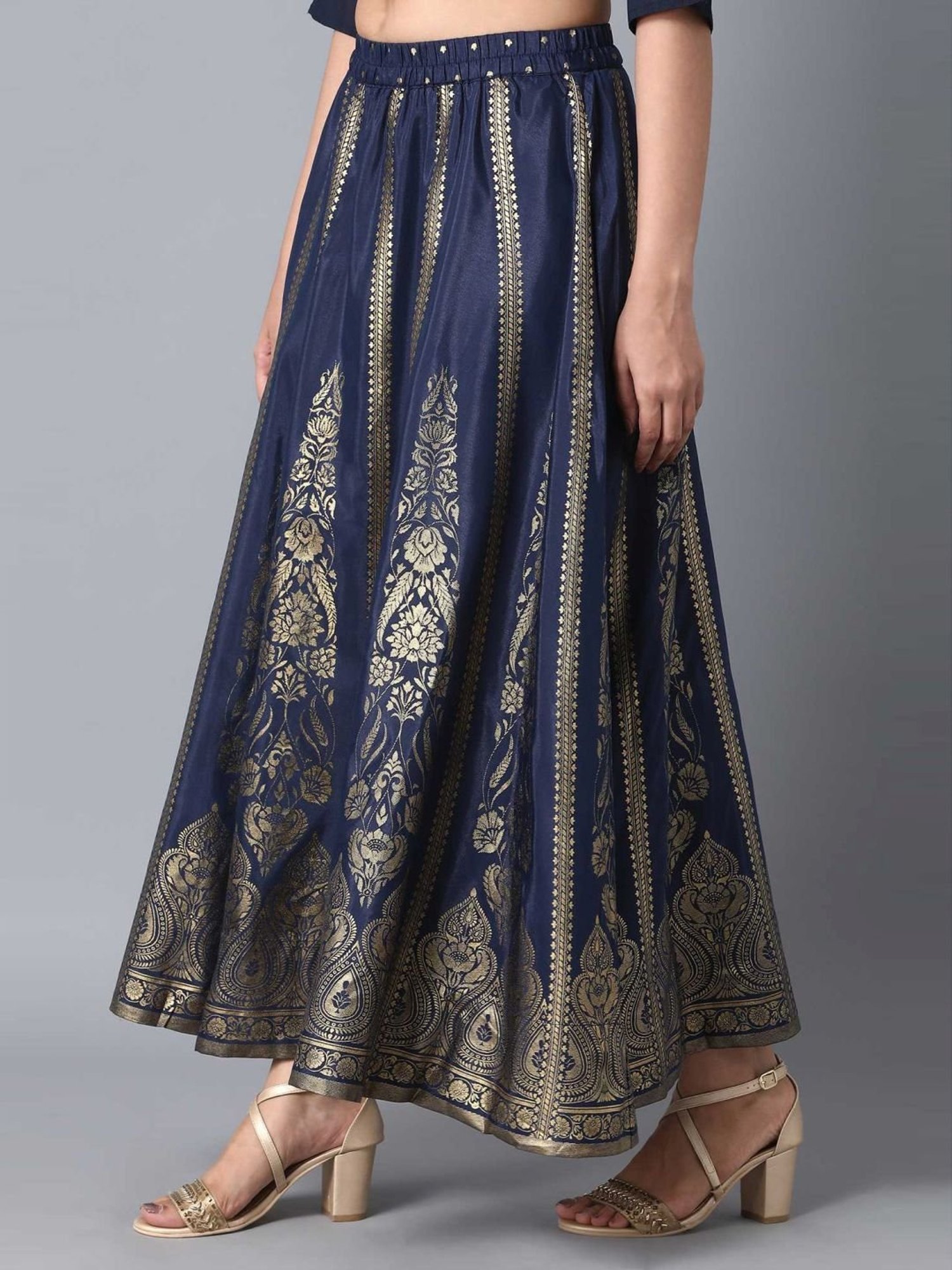 Elleven Navy Printed Skirt