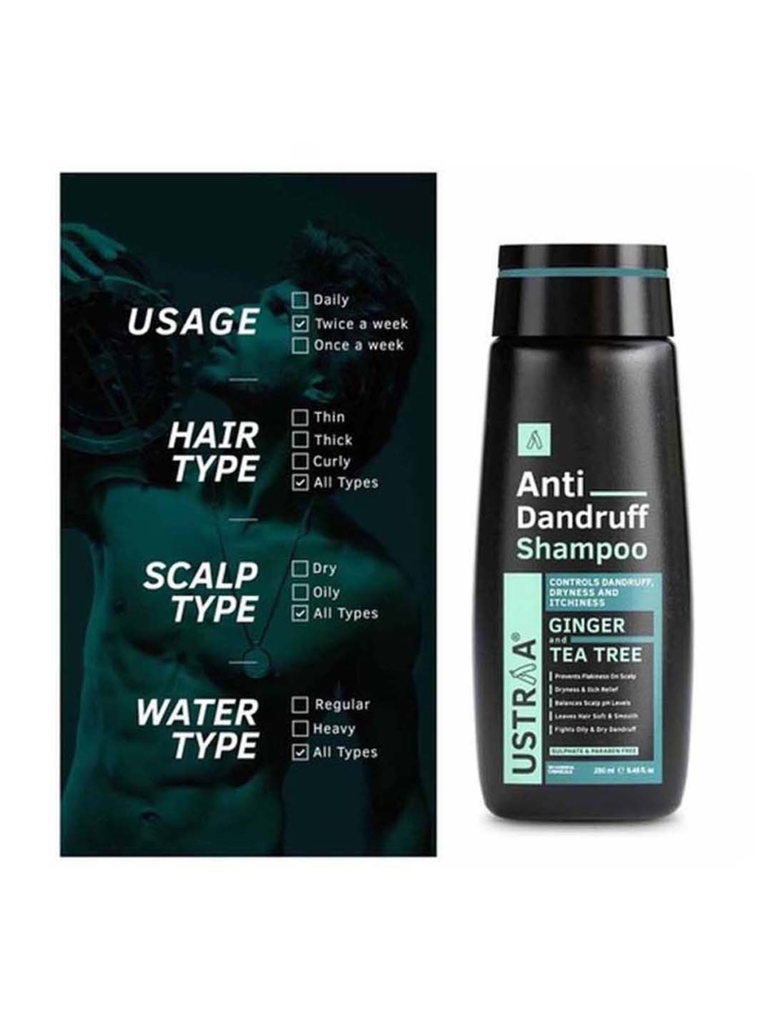 Ustraa Power Face Wash & Hair Growth Vitalizer Combo Set