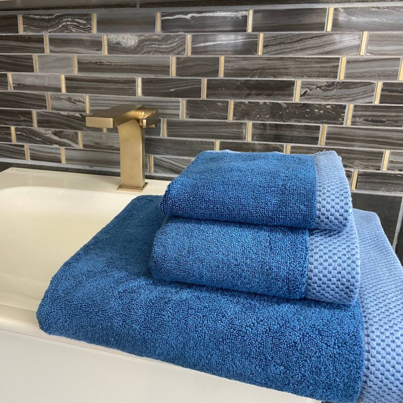 3pc Eco Melange Rayon from Bamboo Cotton Bath Towel Set Charcoal - BedVoyage