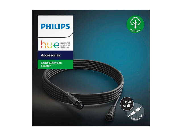 Philips Hue 17424/30/VN Outdoor Cable Extension, Black