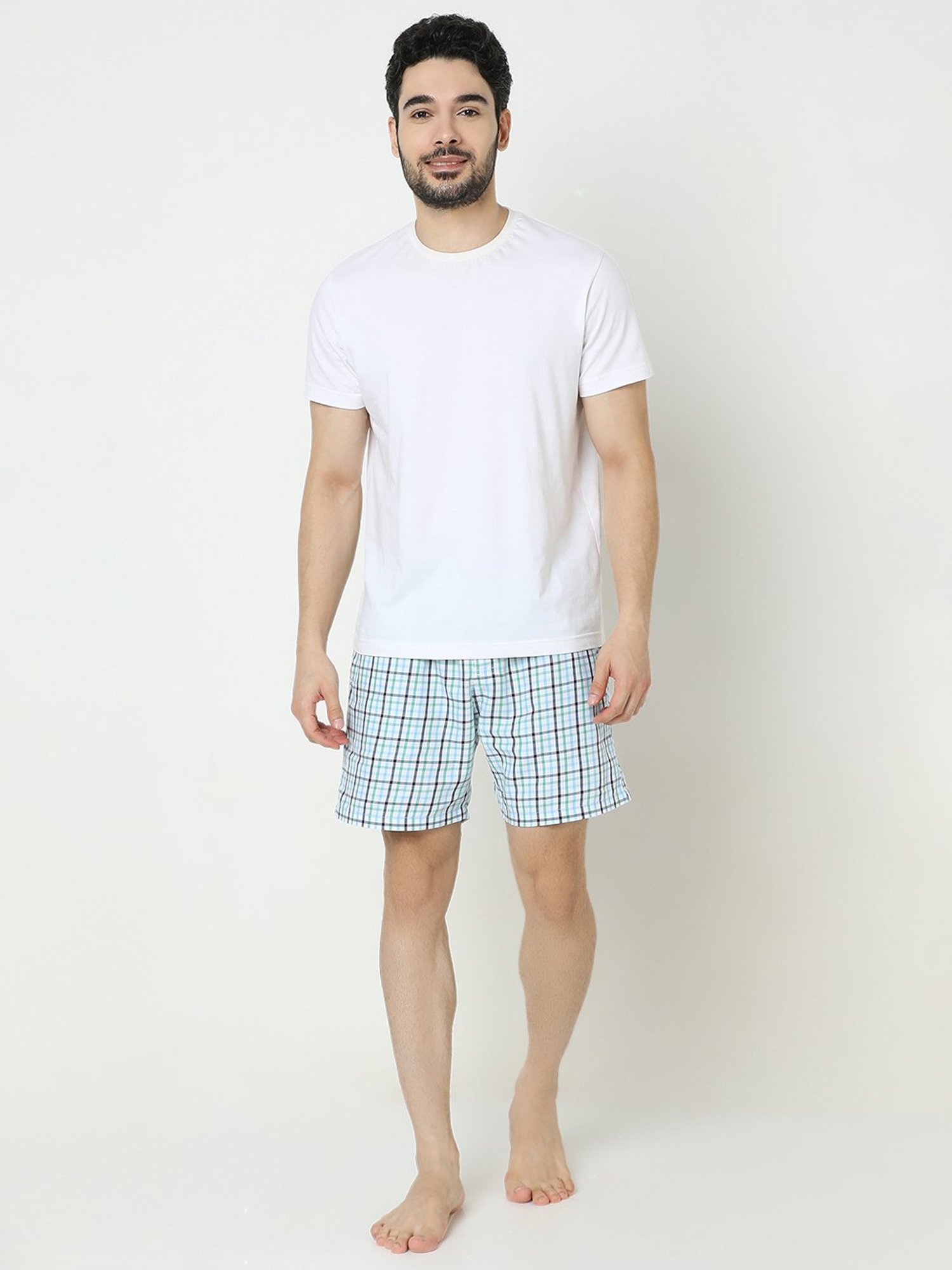 UnderJeans by Spykar Multicolor Check Cotton Boxers