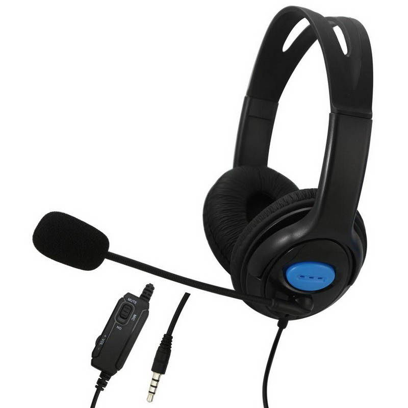 Wired Gaming Bass Over-Ear Headset Headphones with Microphone for PS4