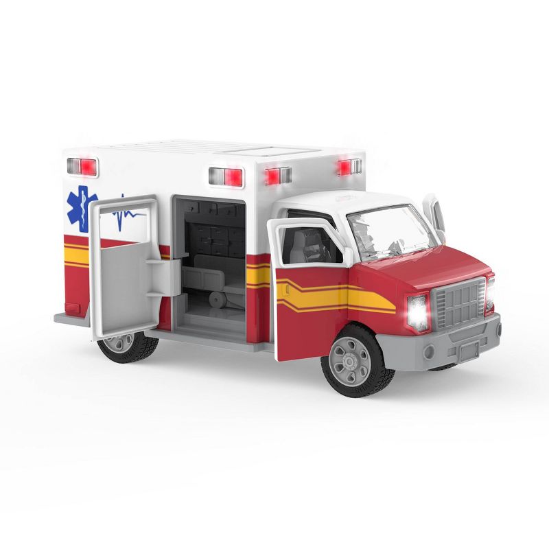 DRIVEN – Small Toy Emergency Vehicle – Micro Ambulance - White & Red